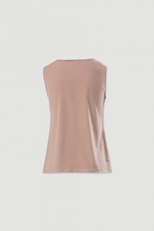 Top basique en maille avec encolure ronde