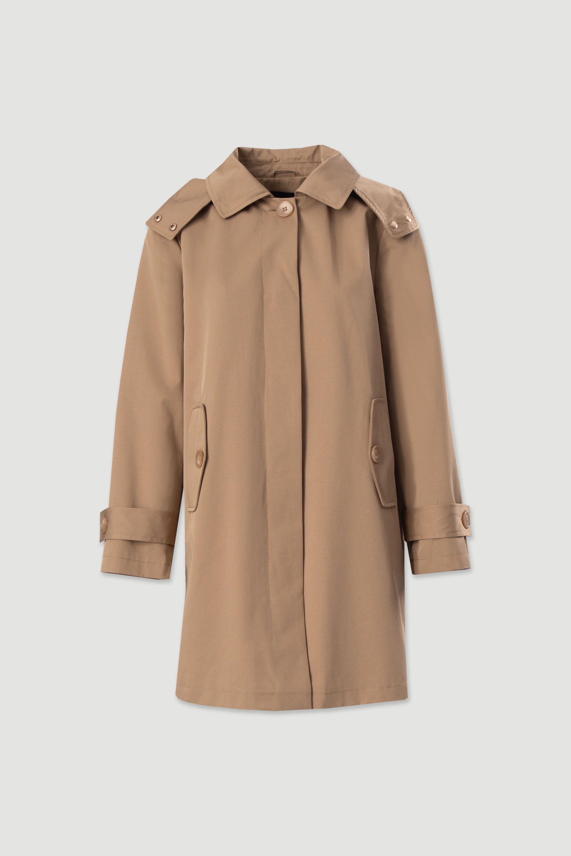 Parka com capuz removível