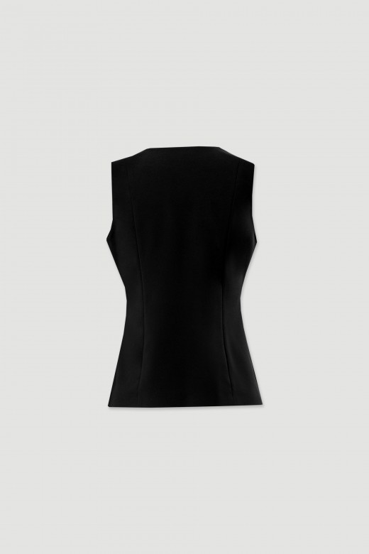 Gilet cintr  dcollet en v