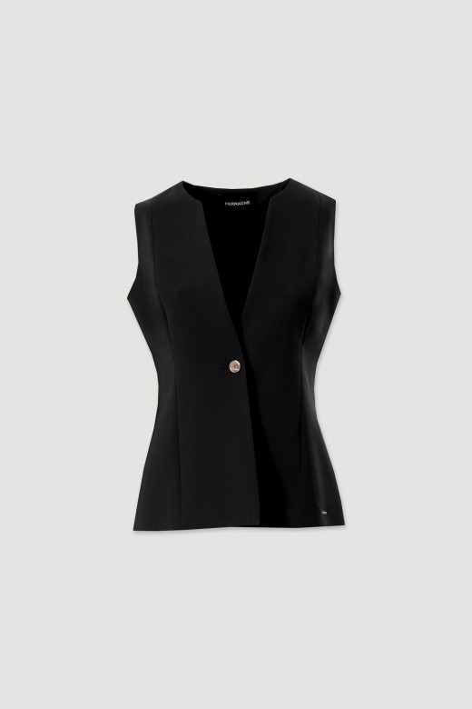 Gilet cintr  dcollet en v