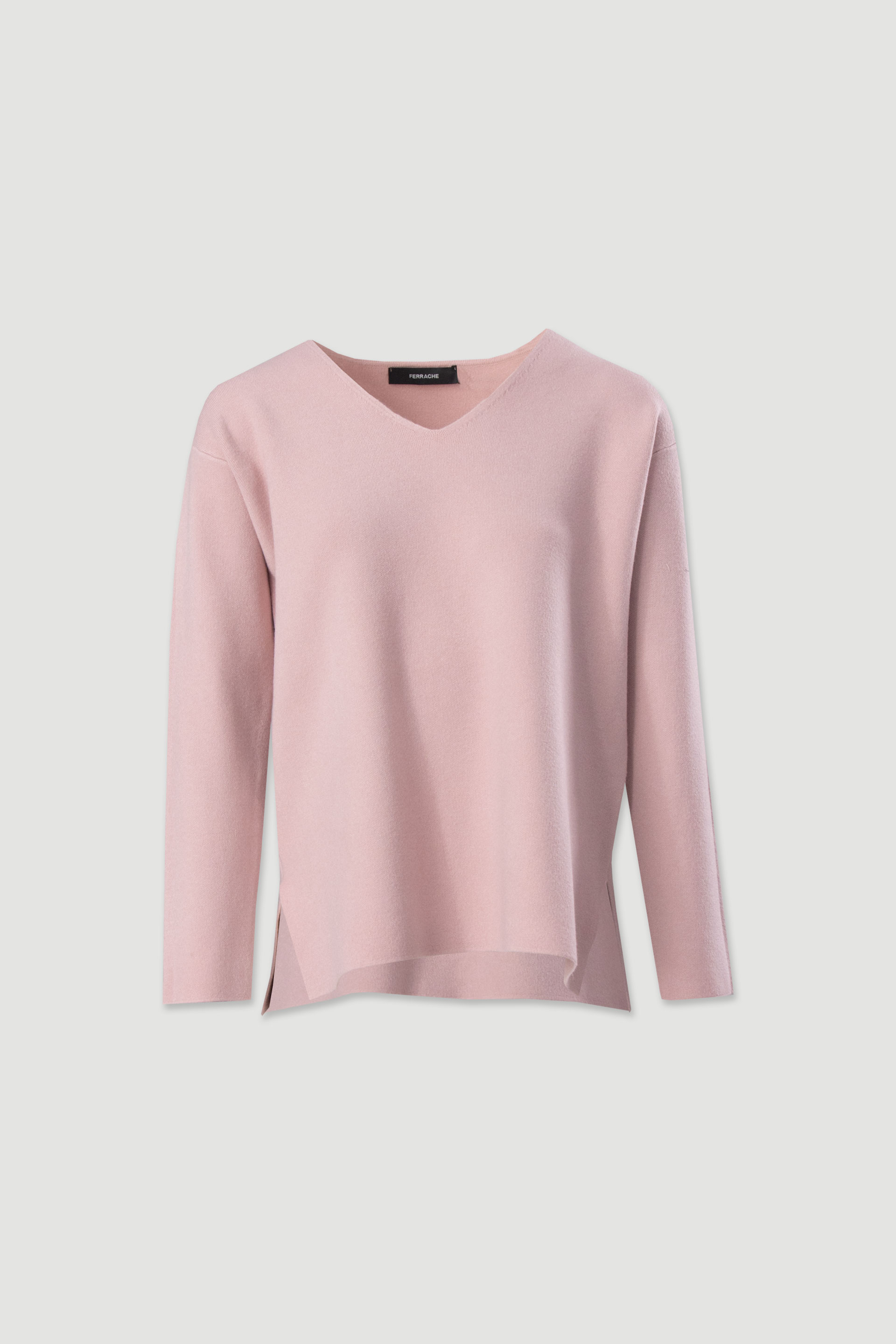 Camisola de malha com decote em v