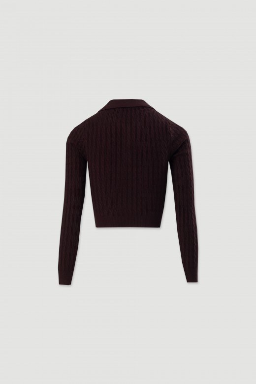 Polo en maille texture