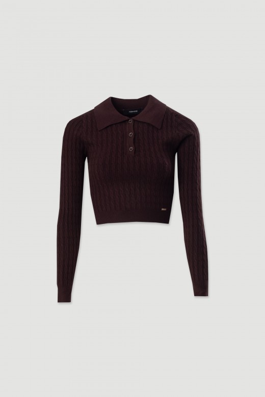 Polo en maille texture