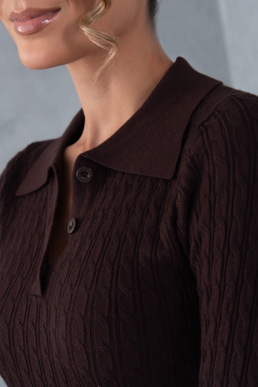 Polo en maille texture