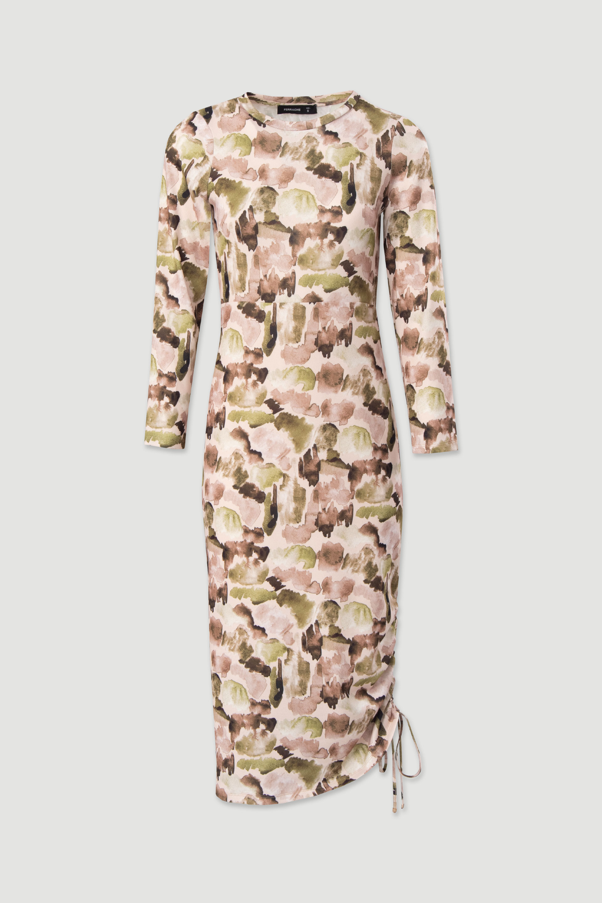 Robe midi imprimée en maille