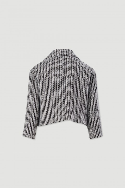 Veste courte structure en tweed