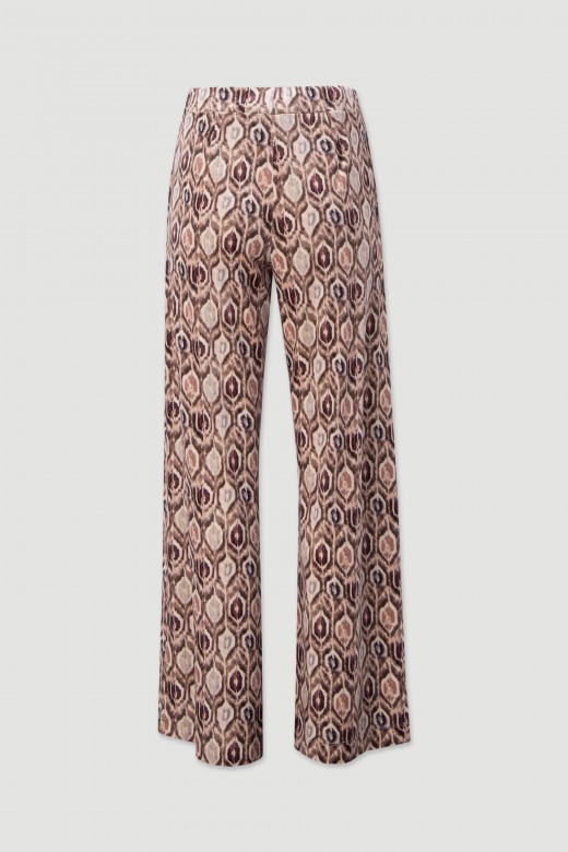 Pantaln de tejido de terciopelo estampado