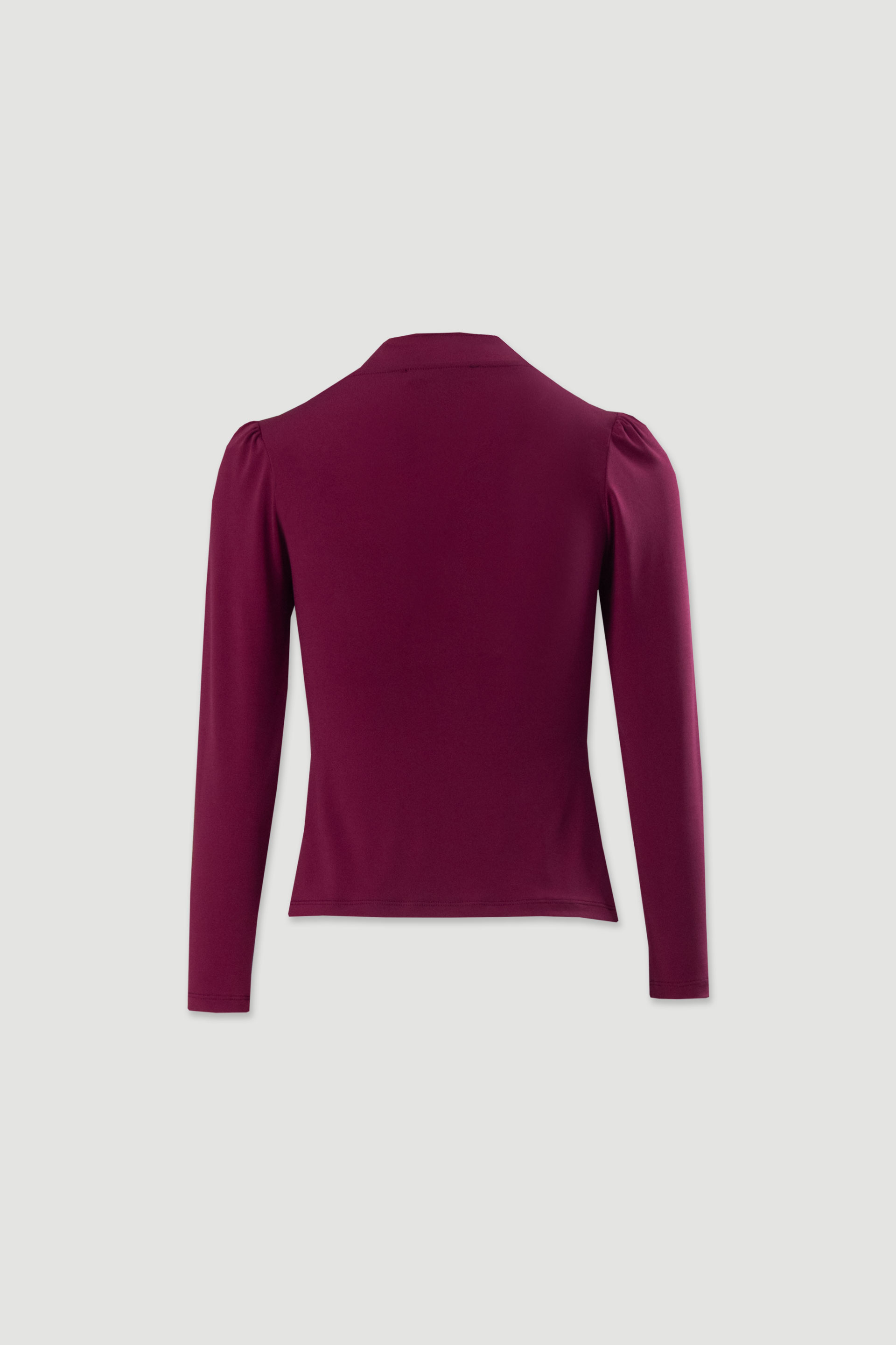 Jersey de punto con fruncido delantero y hombros acolchados