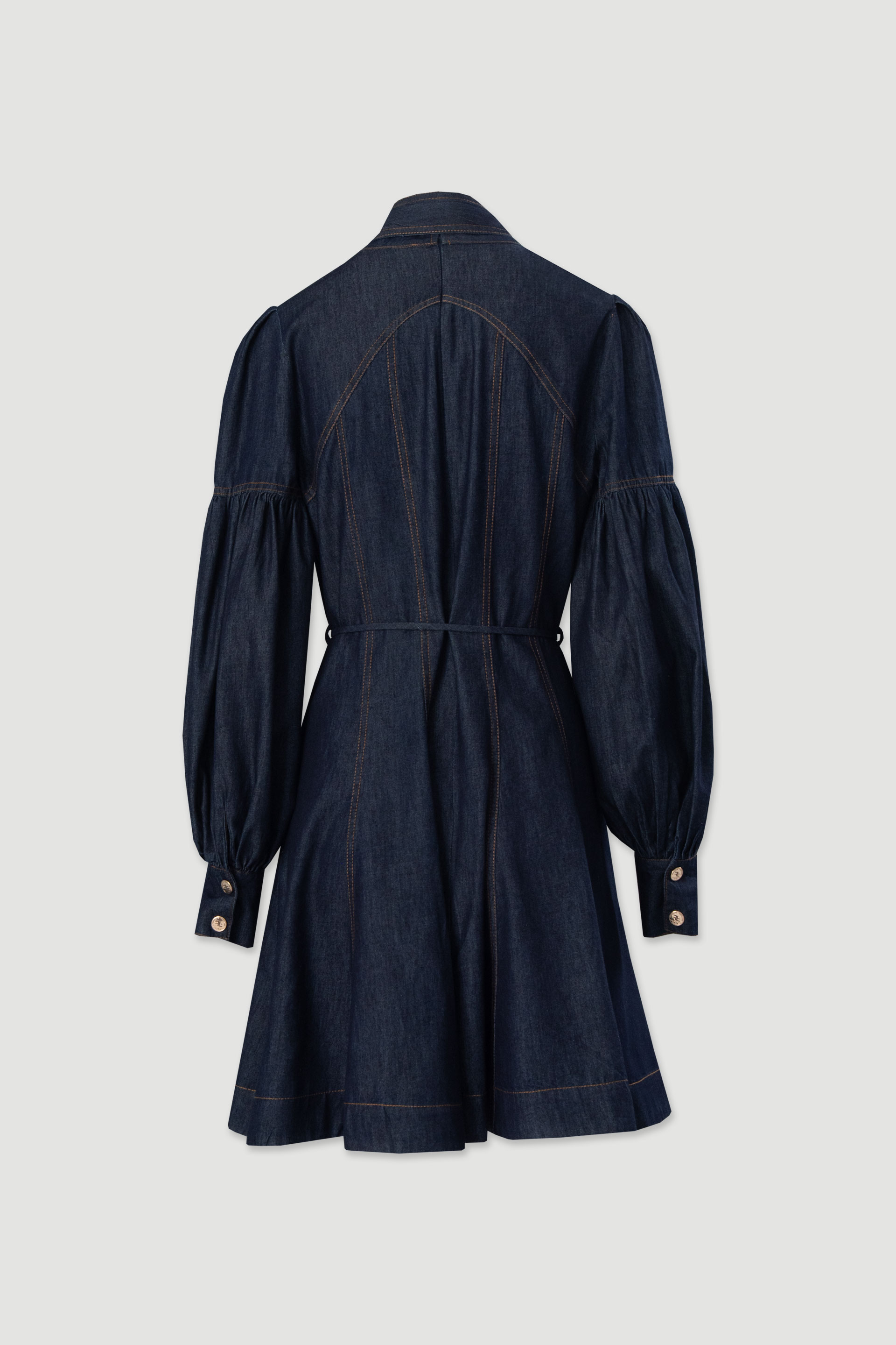 Vestido corto vaquero de algodón