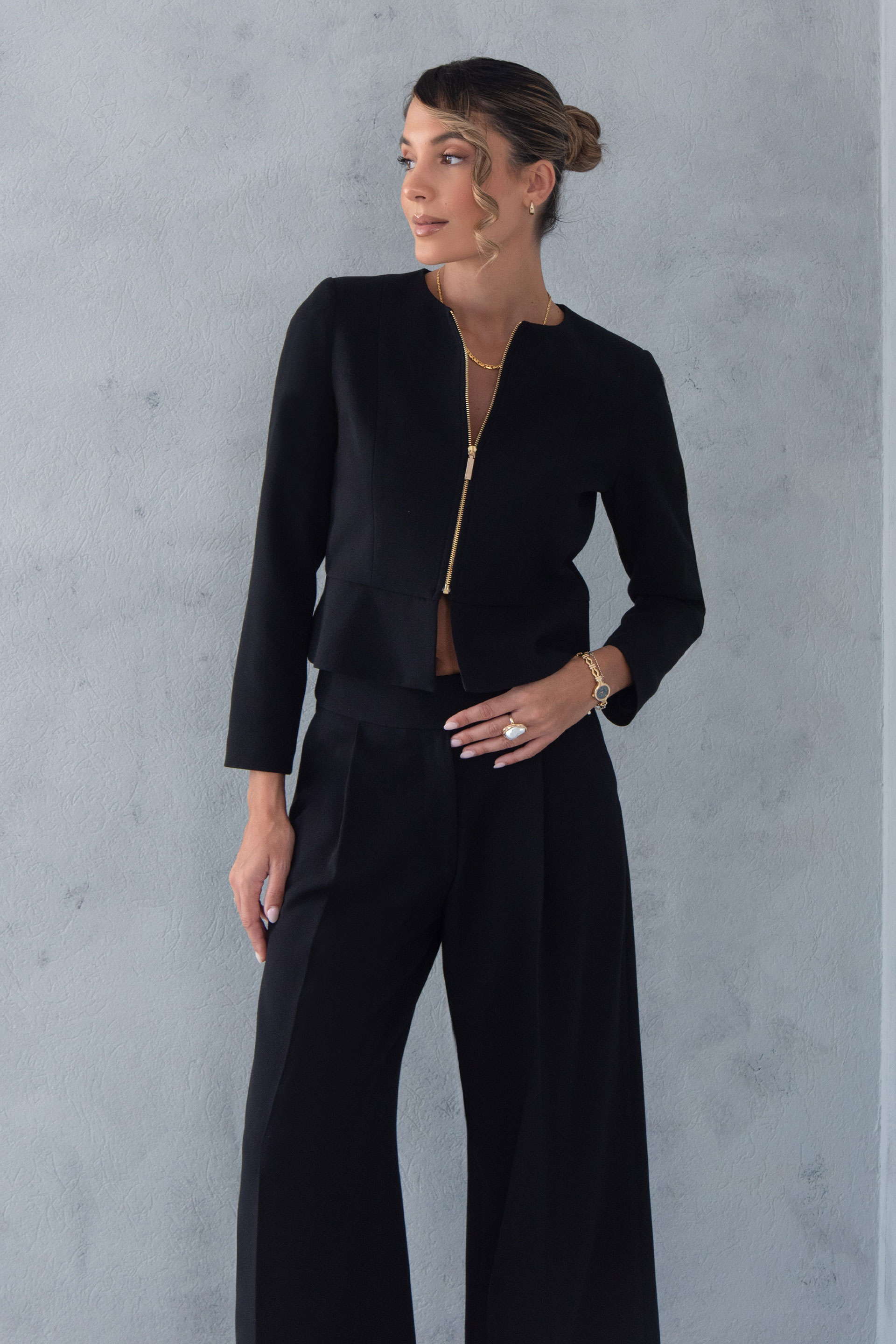 Casaco clássico estruturado