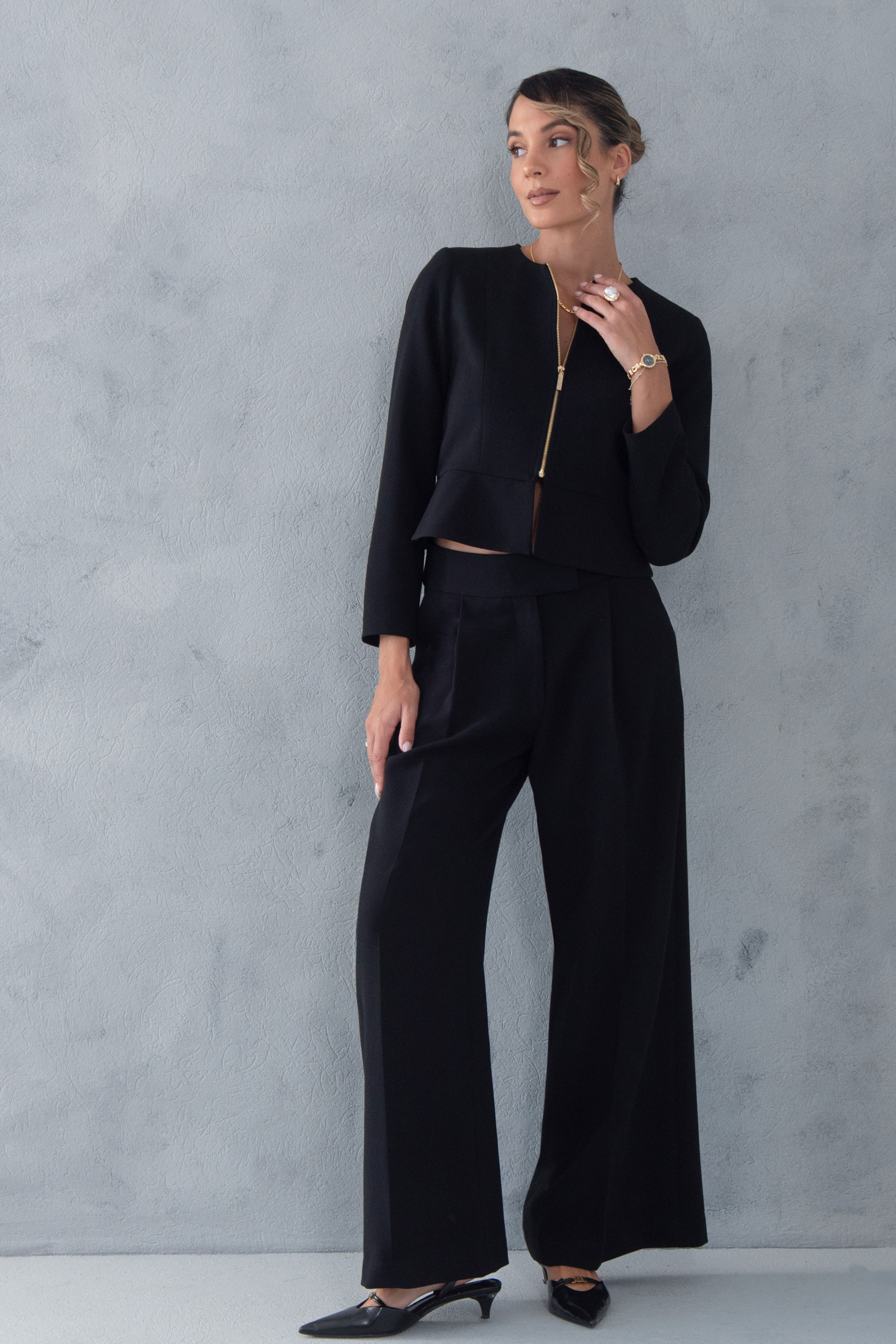 Casaco clássico estruturado