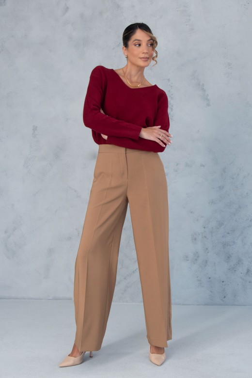 Pantaln clsico de pierna ancha