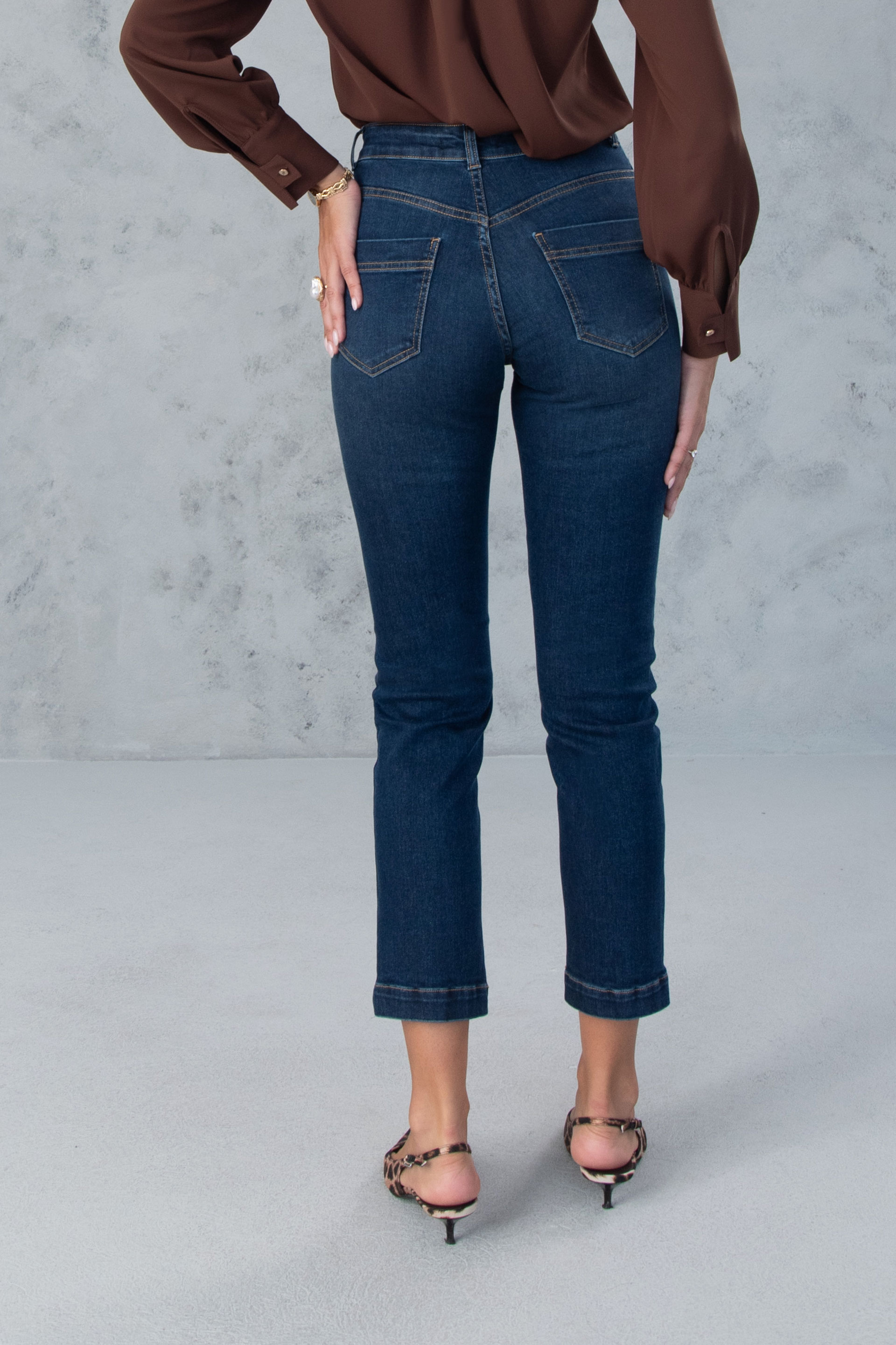Cotton jeans with transfer appliqué