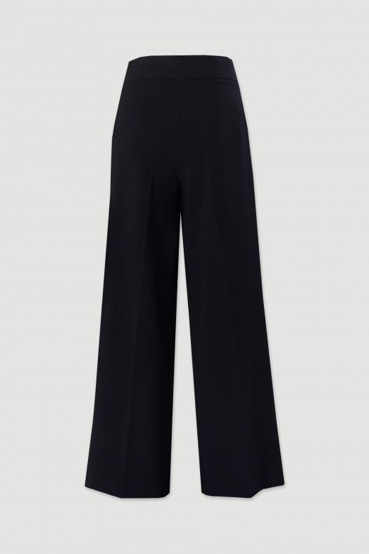 Cala clssica wide leg de cintura subida