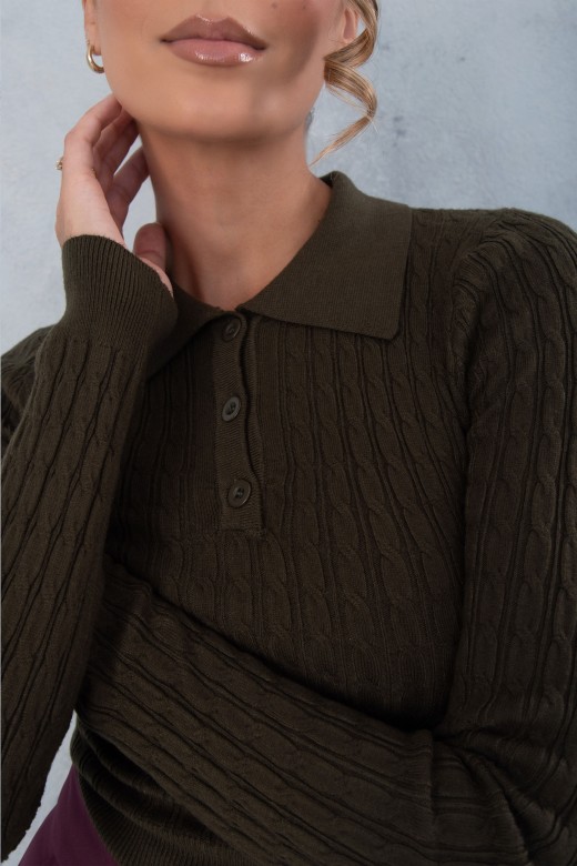 Polo en maille texture