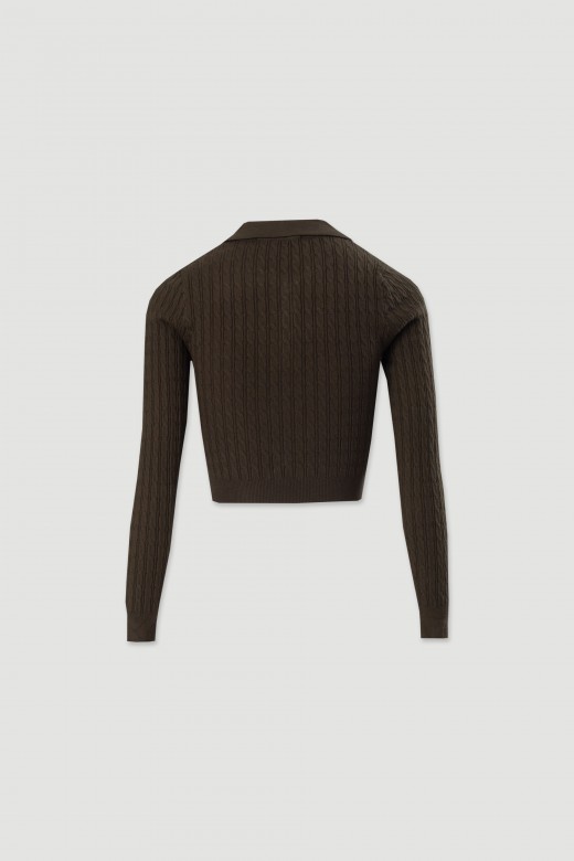 Polo en maille texture