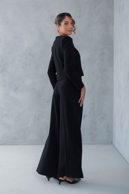 Cala clssica wide leg de cintura subida
