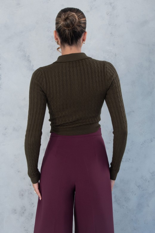 Polo en maille texture