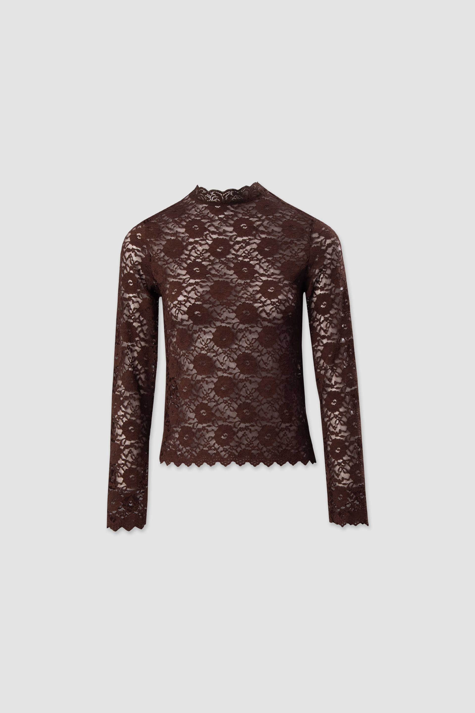 Lace top with collar