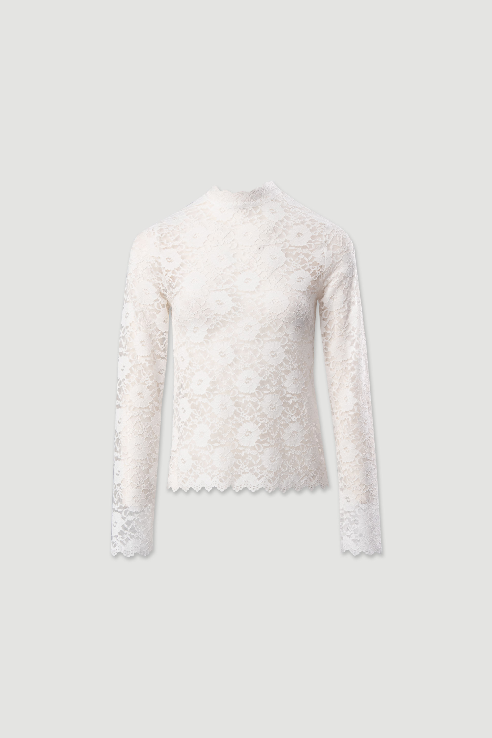 Lace top with collar