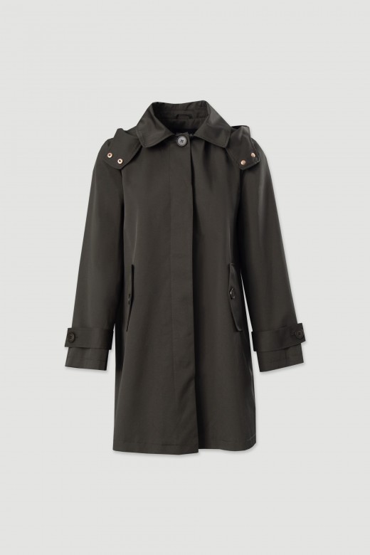 Parka com capuz removvel