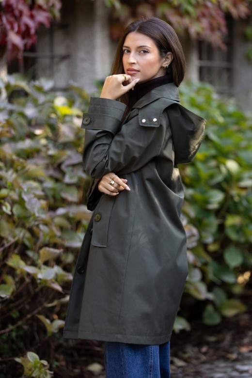 Parka com capuz removvel