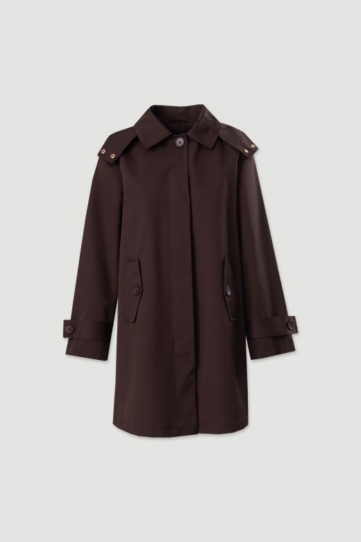 Parka com capuz removvel