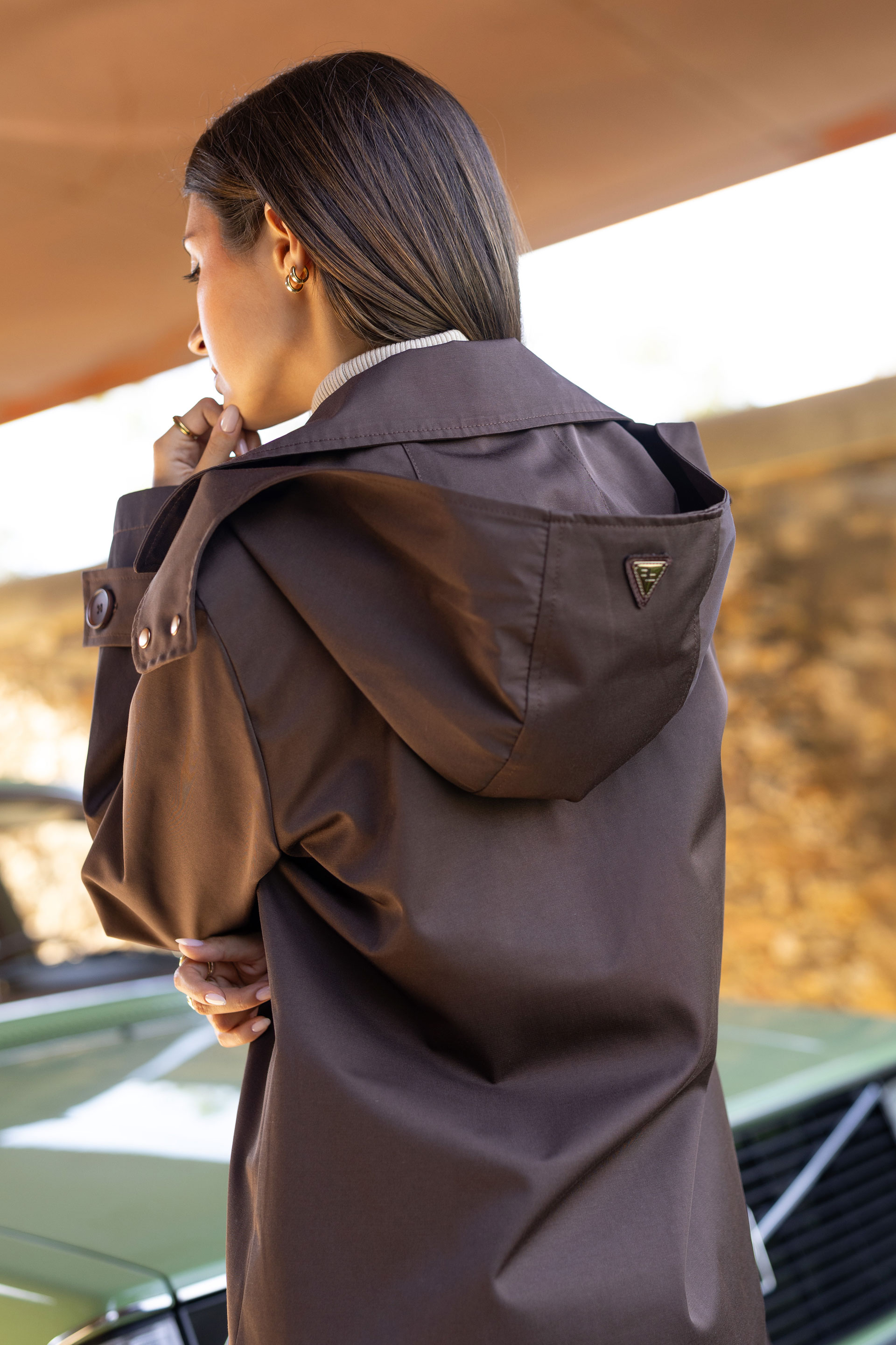 Parka com capuz removível