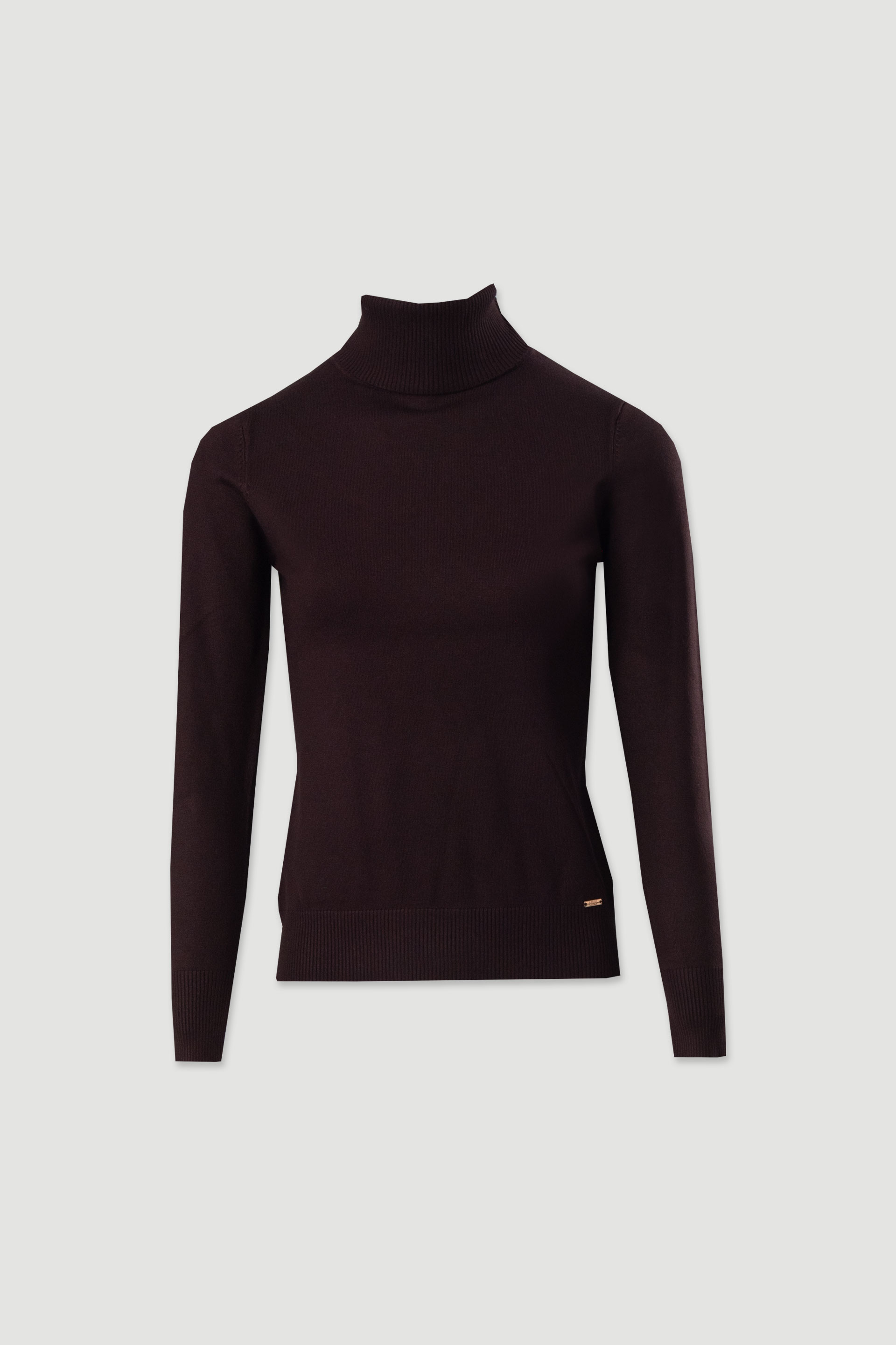 Camisola básica de gola alta