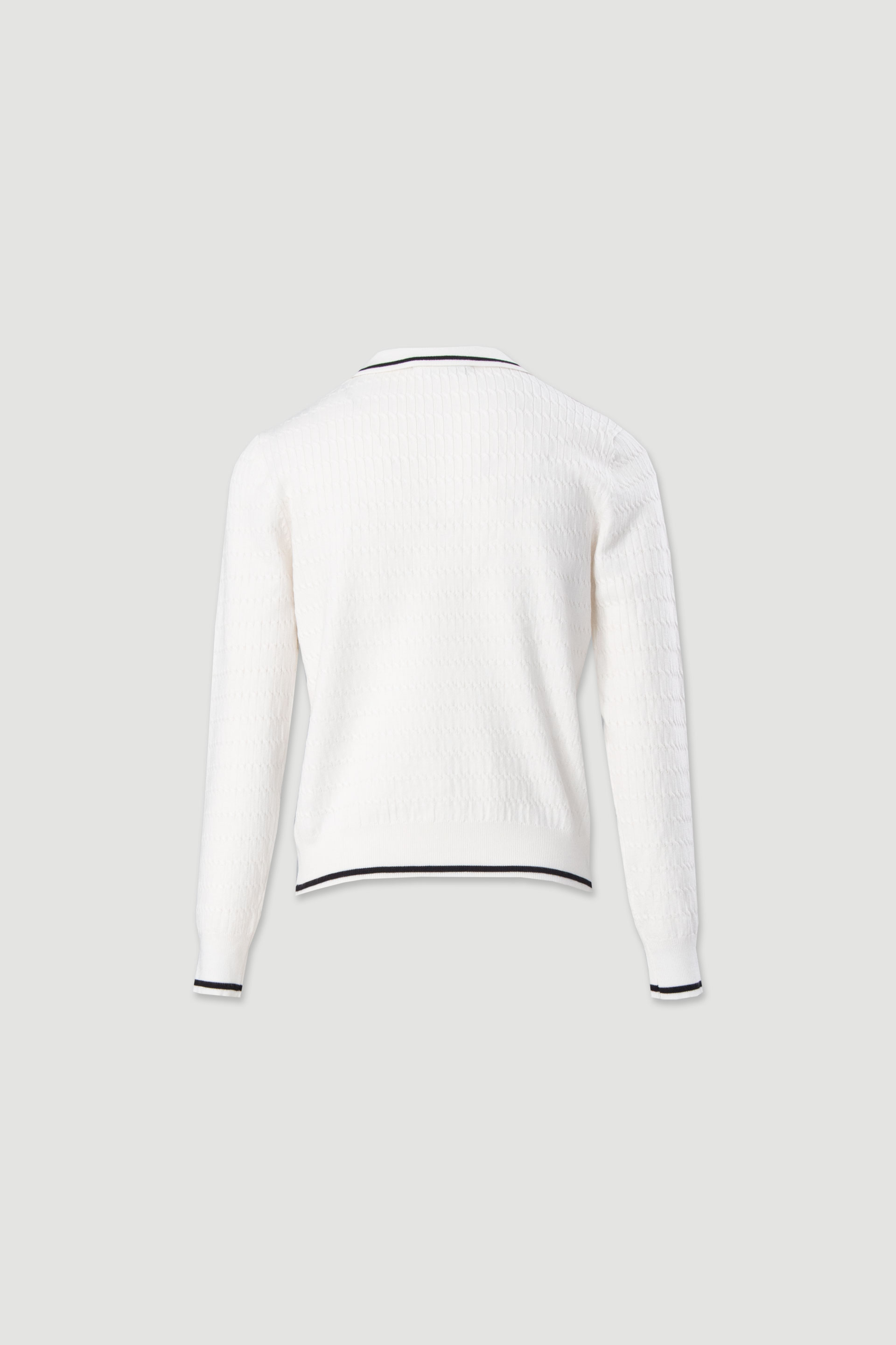 Polo en maille avec détail de rayure contrastante