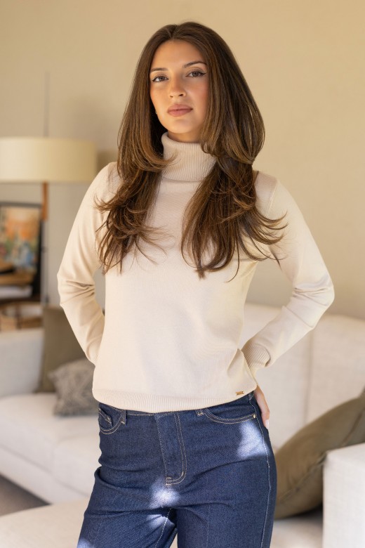 Pull basique  col roul