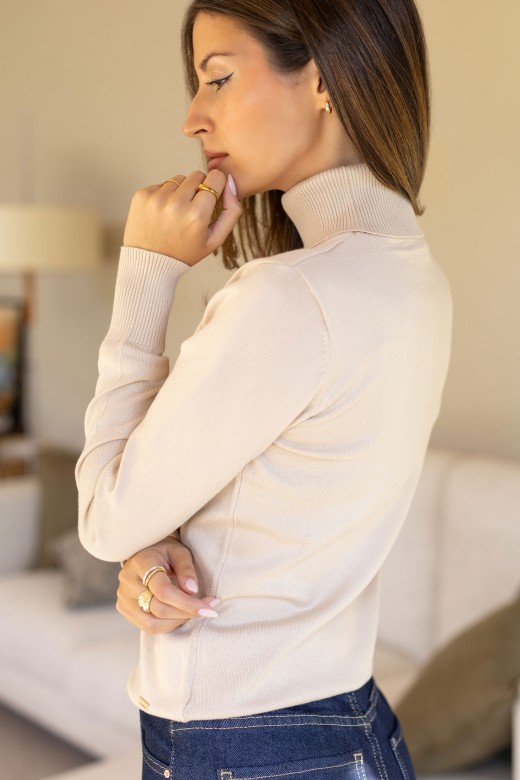 Pull basique  col roul