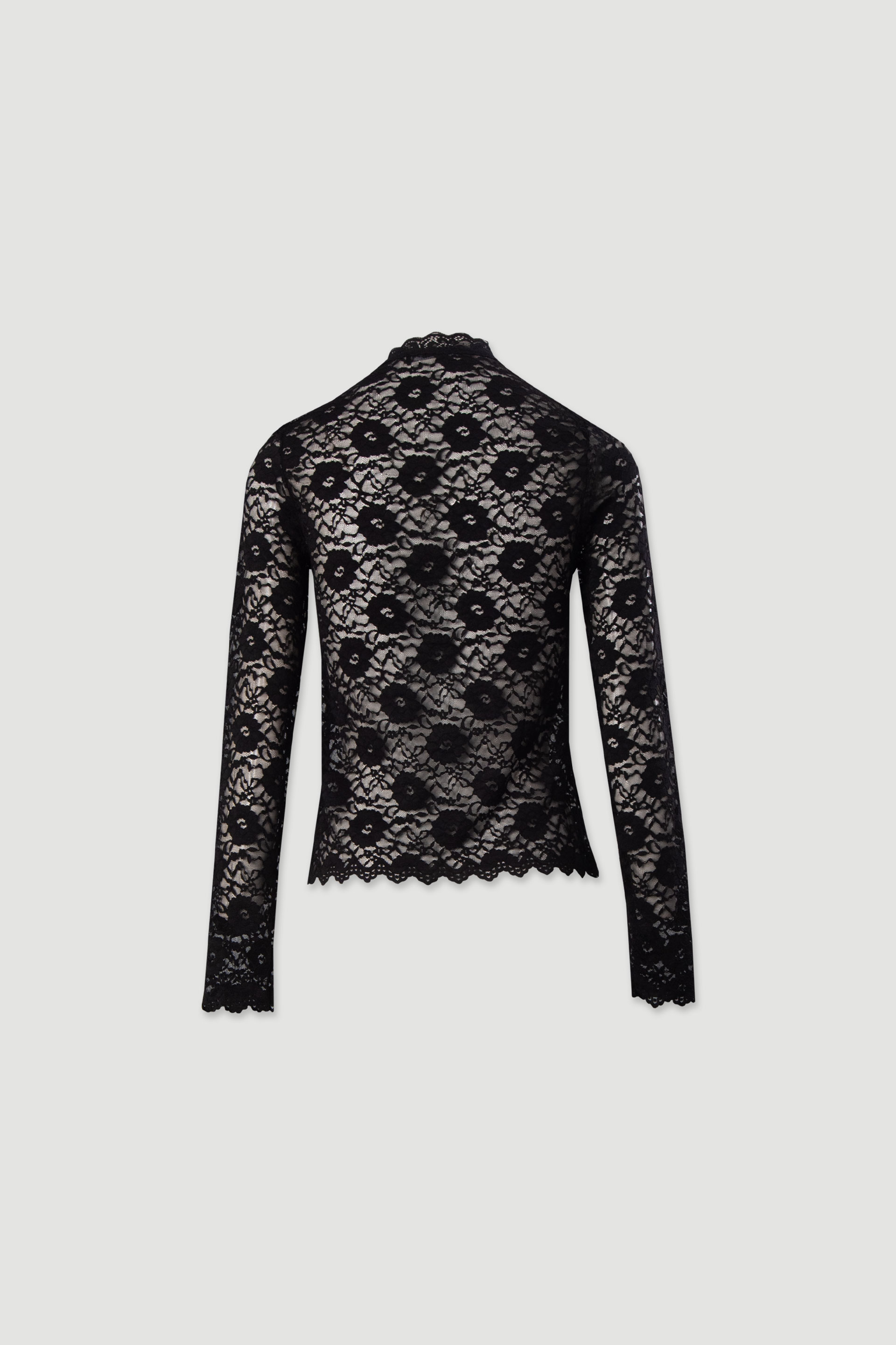 Lace top with collar