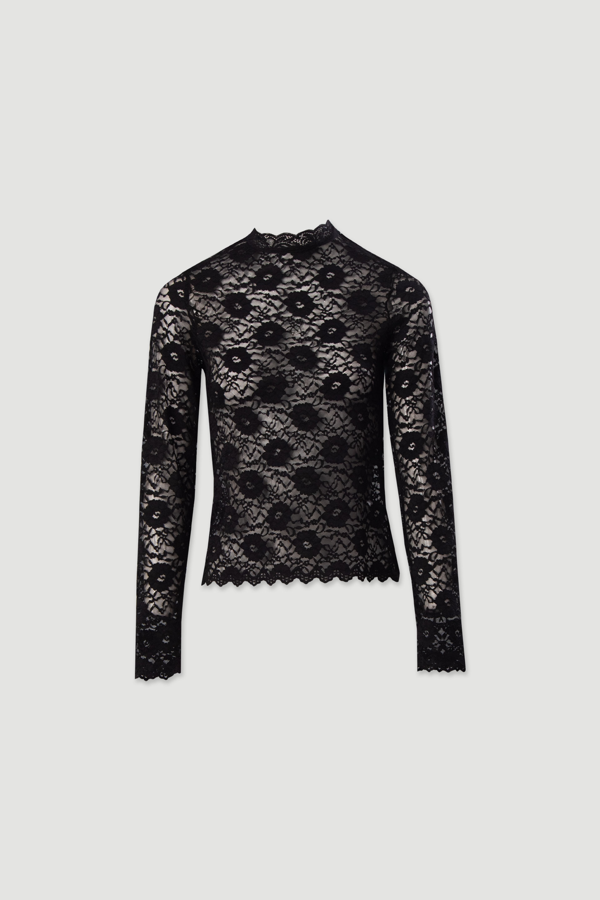 Lace top with collar