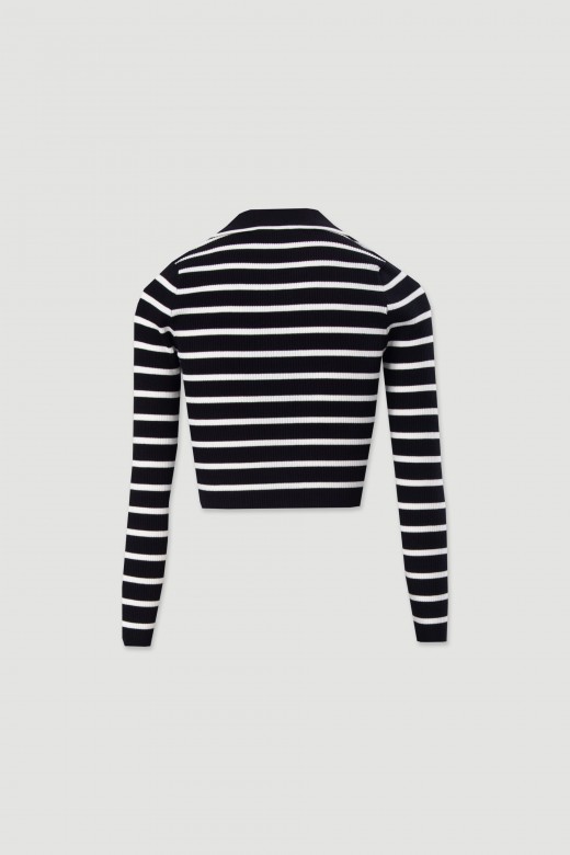 Polo en maille ctele  rayures
