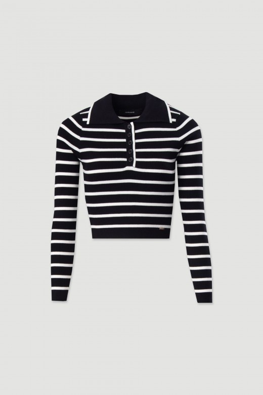 Polo en maille ctele  rayures