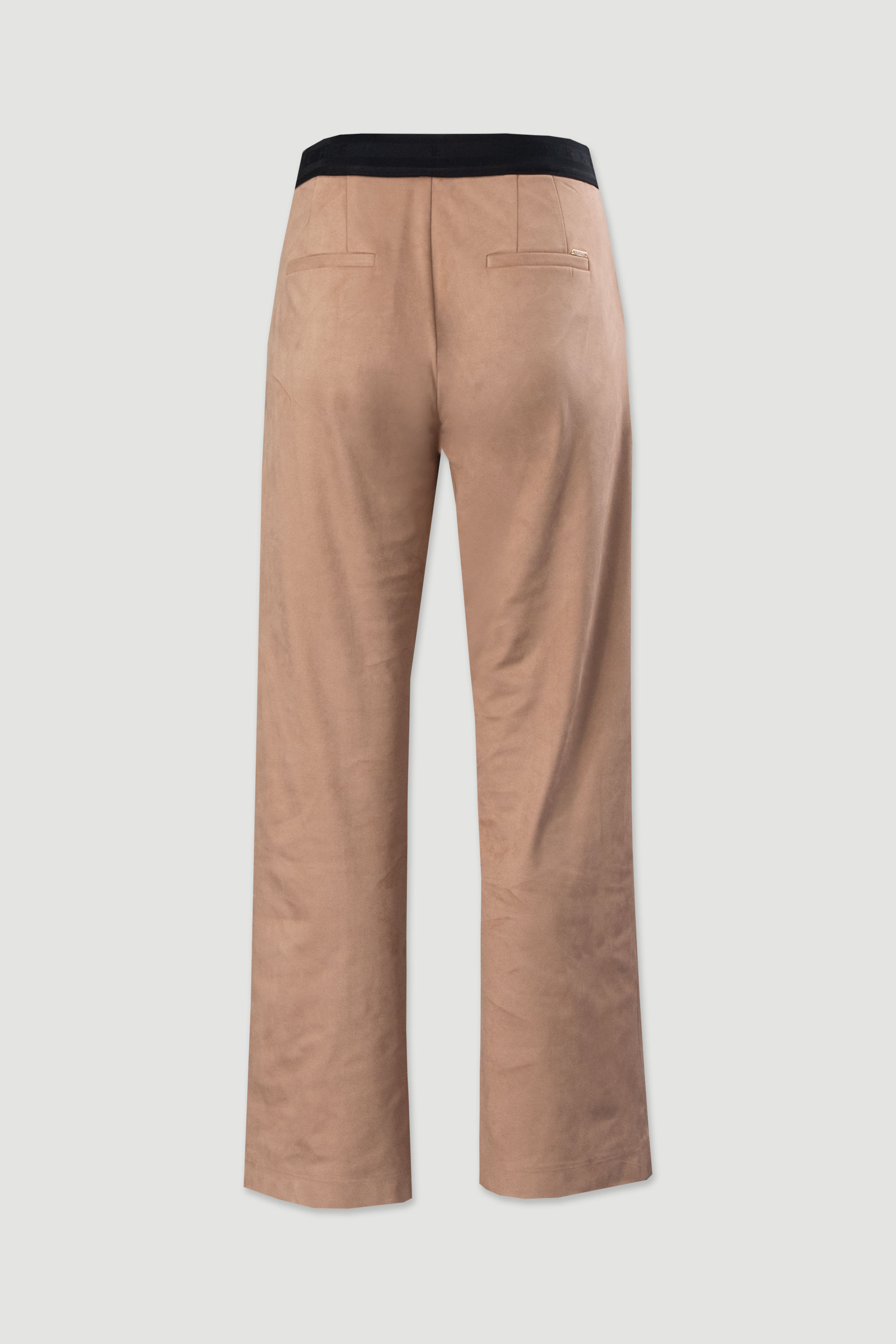 Suede-effect trousers