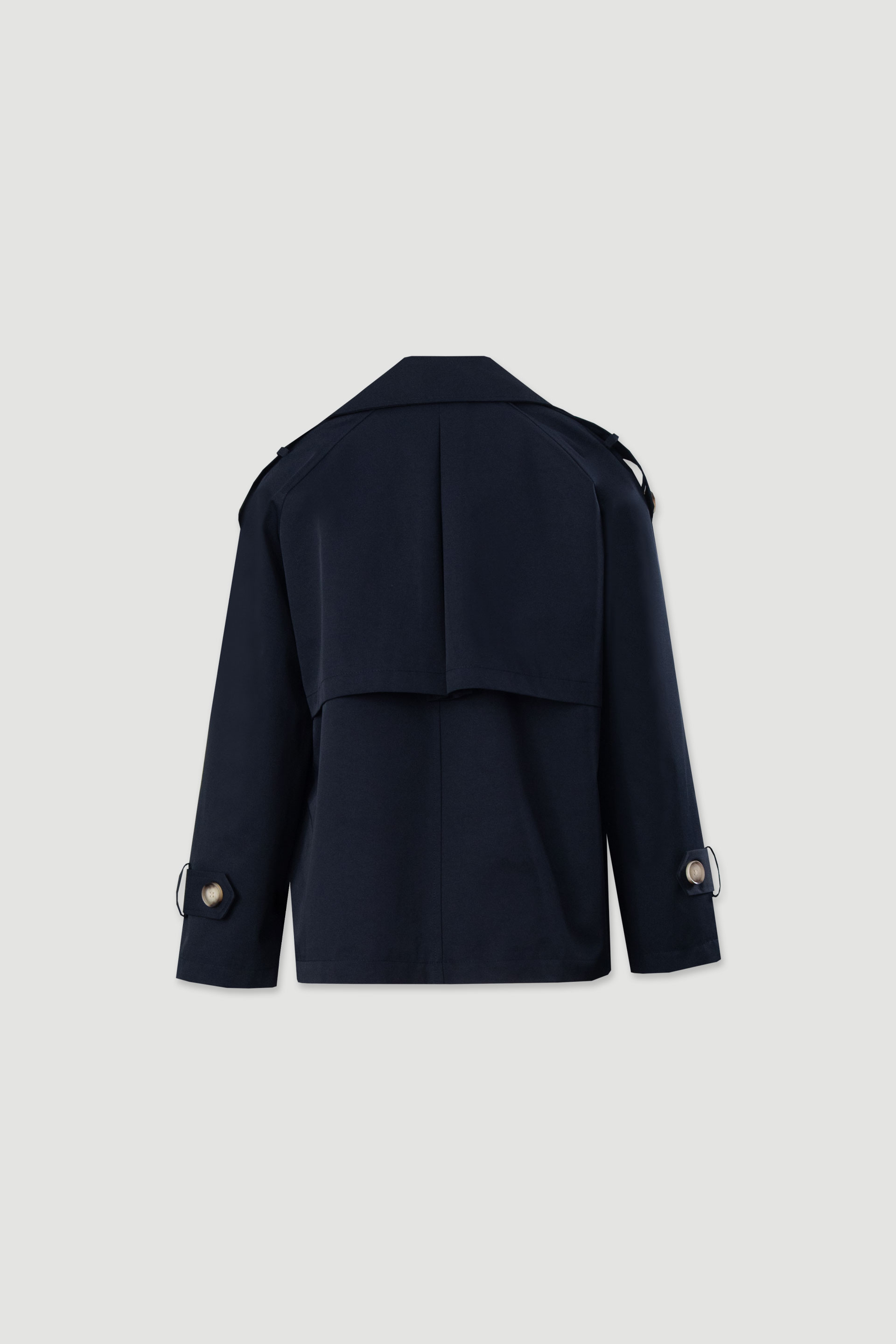 Gabardine curta em trespasse