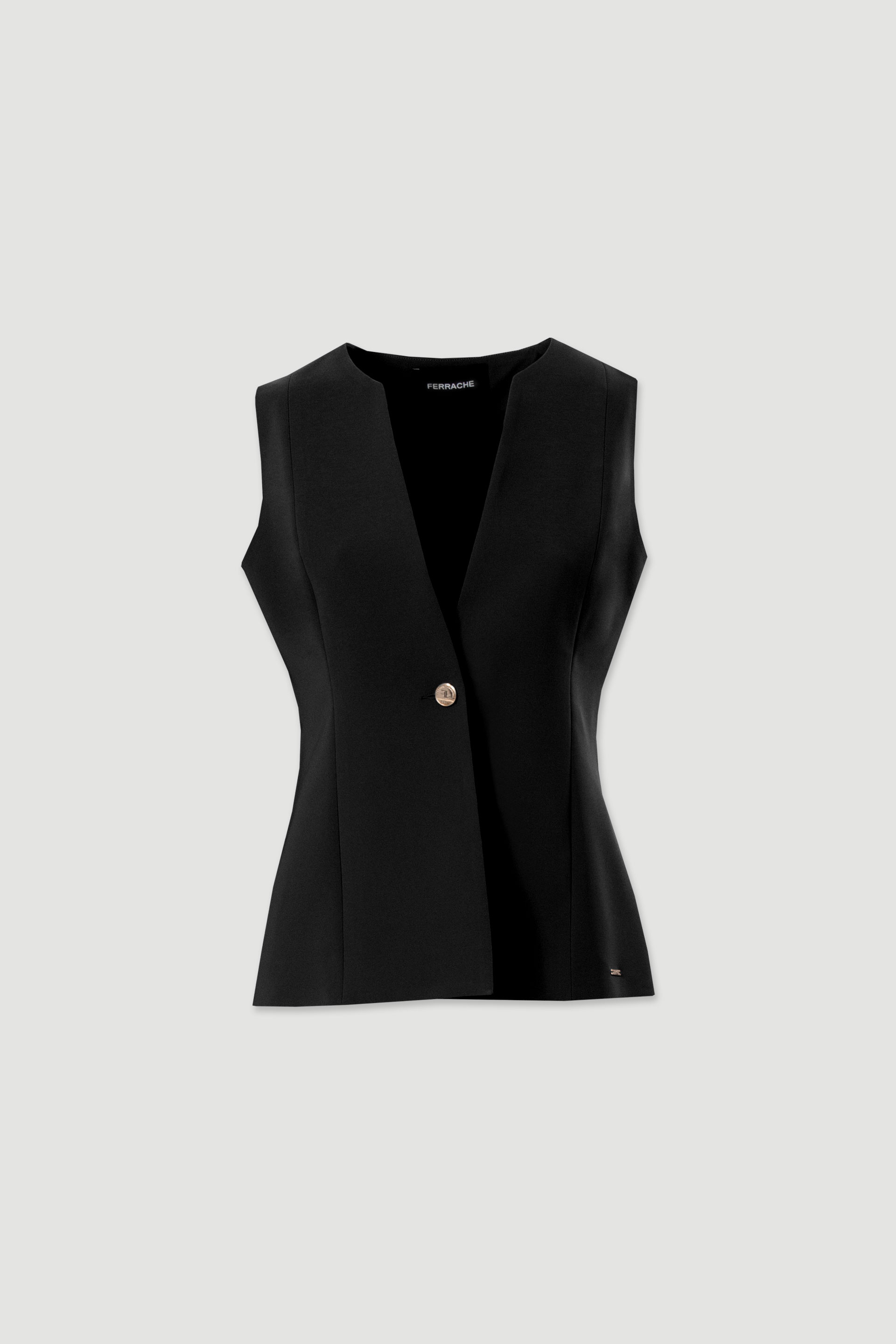 Chaleco entallado con escote en pico