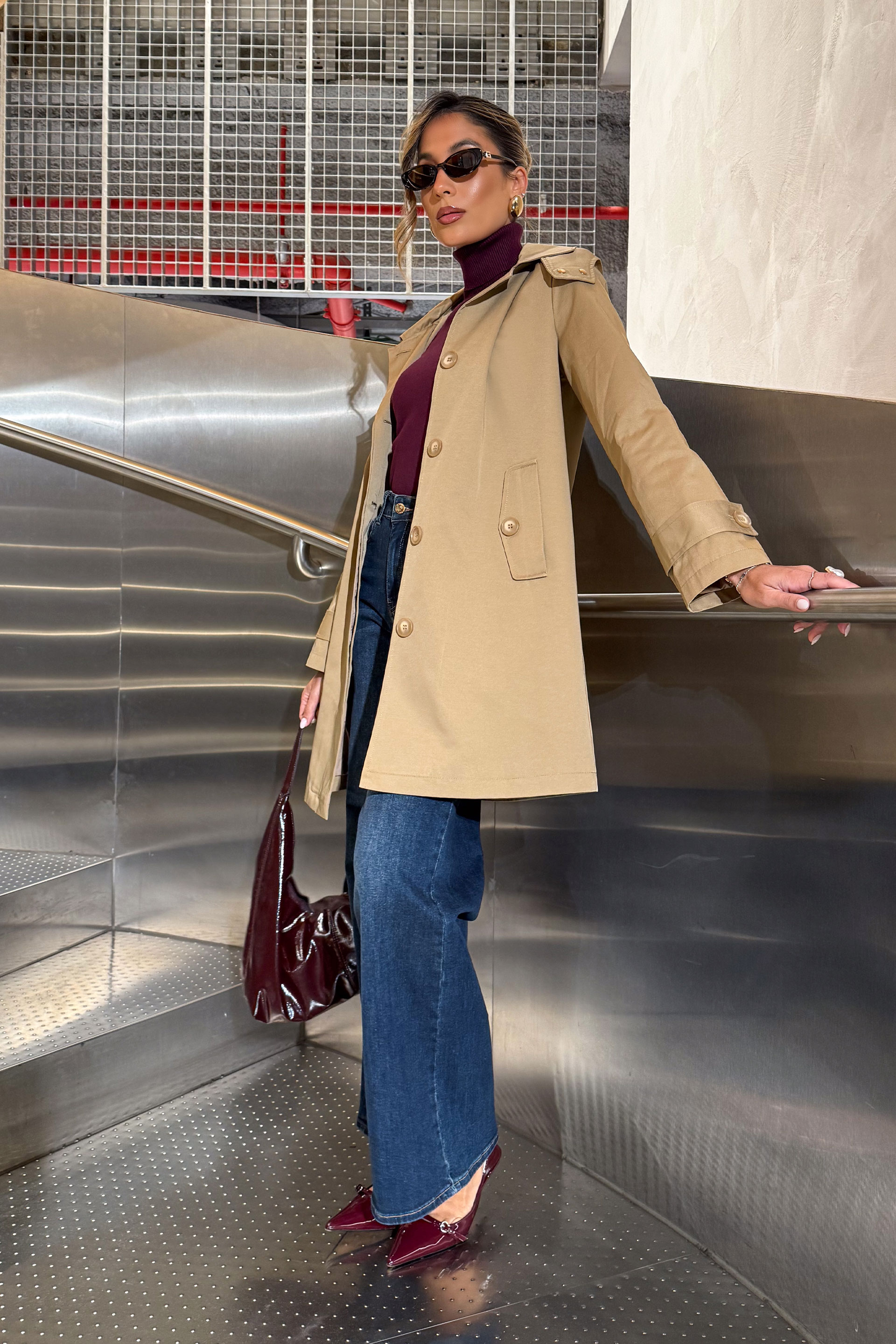 Parka com capuz removível