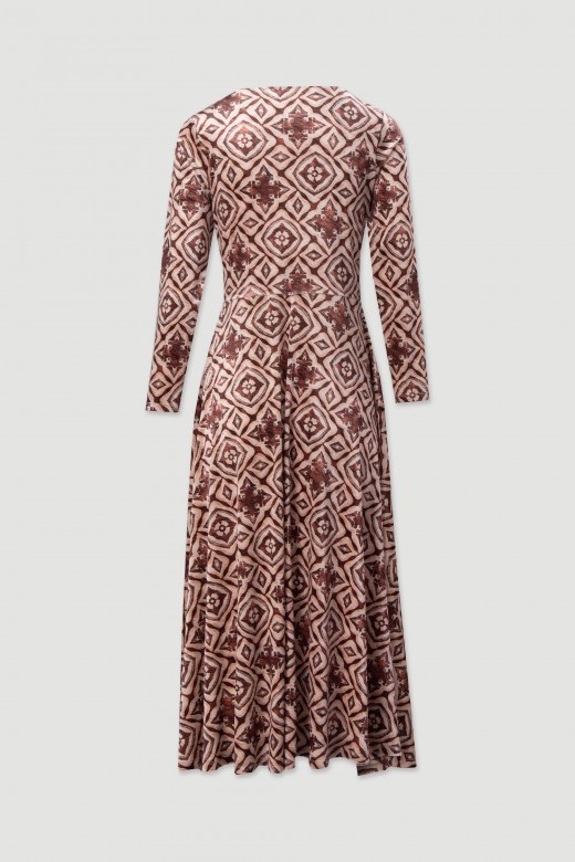 Vestido estampado assimtrico