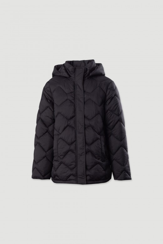 Personalized padded parka with hood