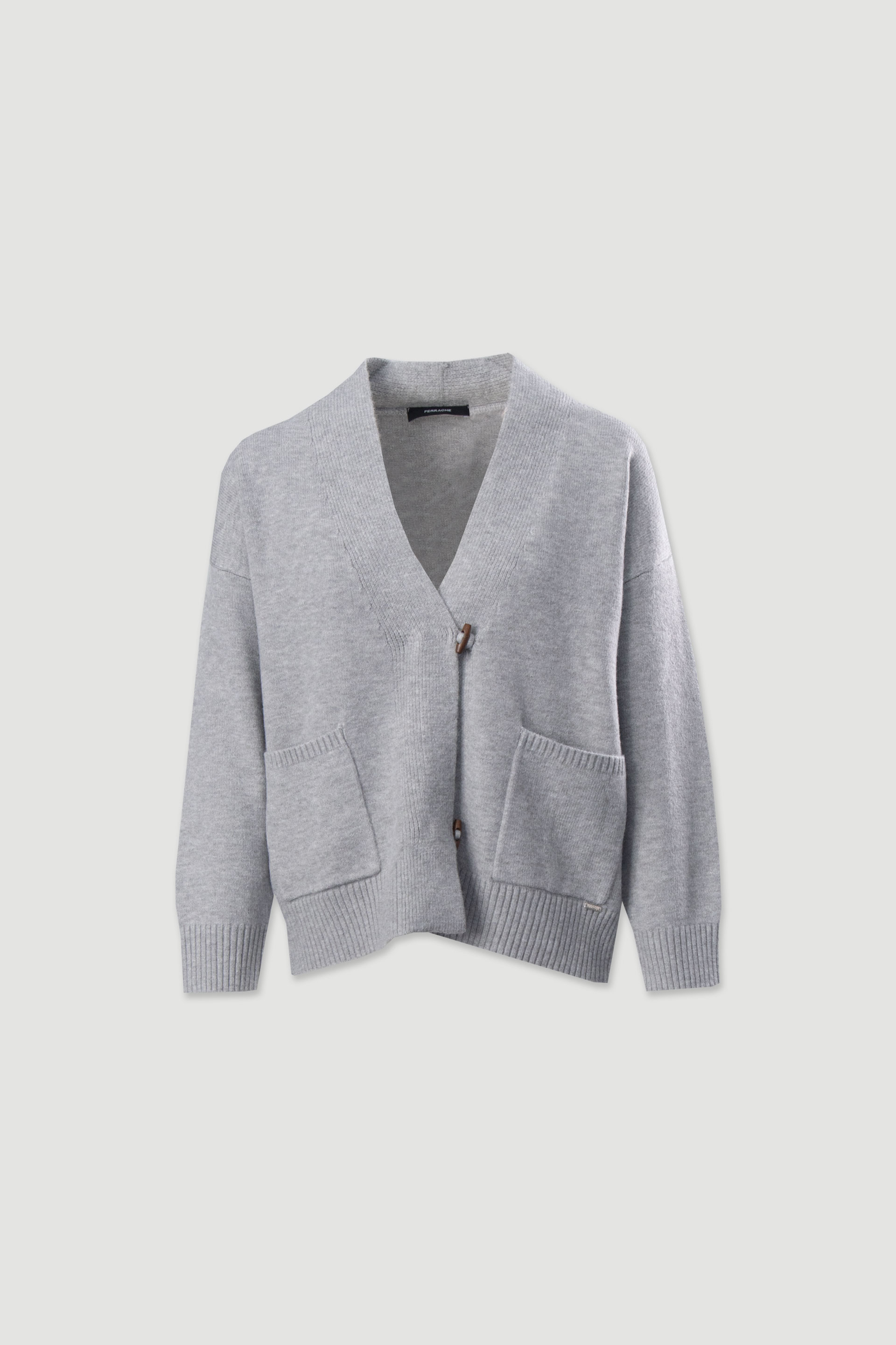 Casaco de malha com bolsos frontais