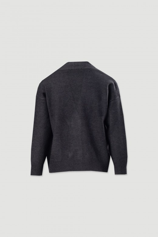 Gilet en maille avec poches frontales