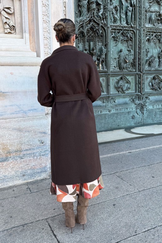 Manteau long en laine