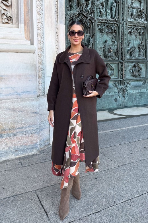 Manteau long en laine