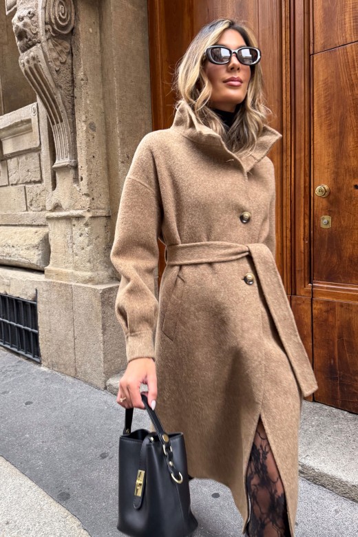 Manteau long en laine