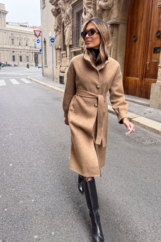 Manteau long en laine