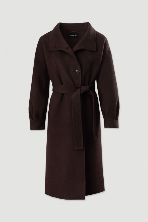 Manteau long en laine