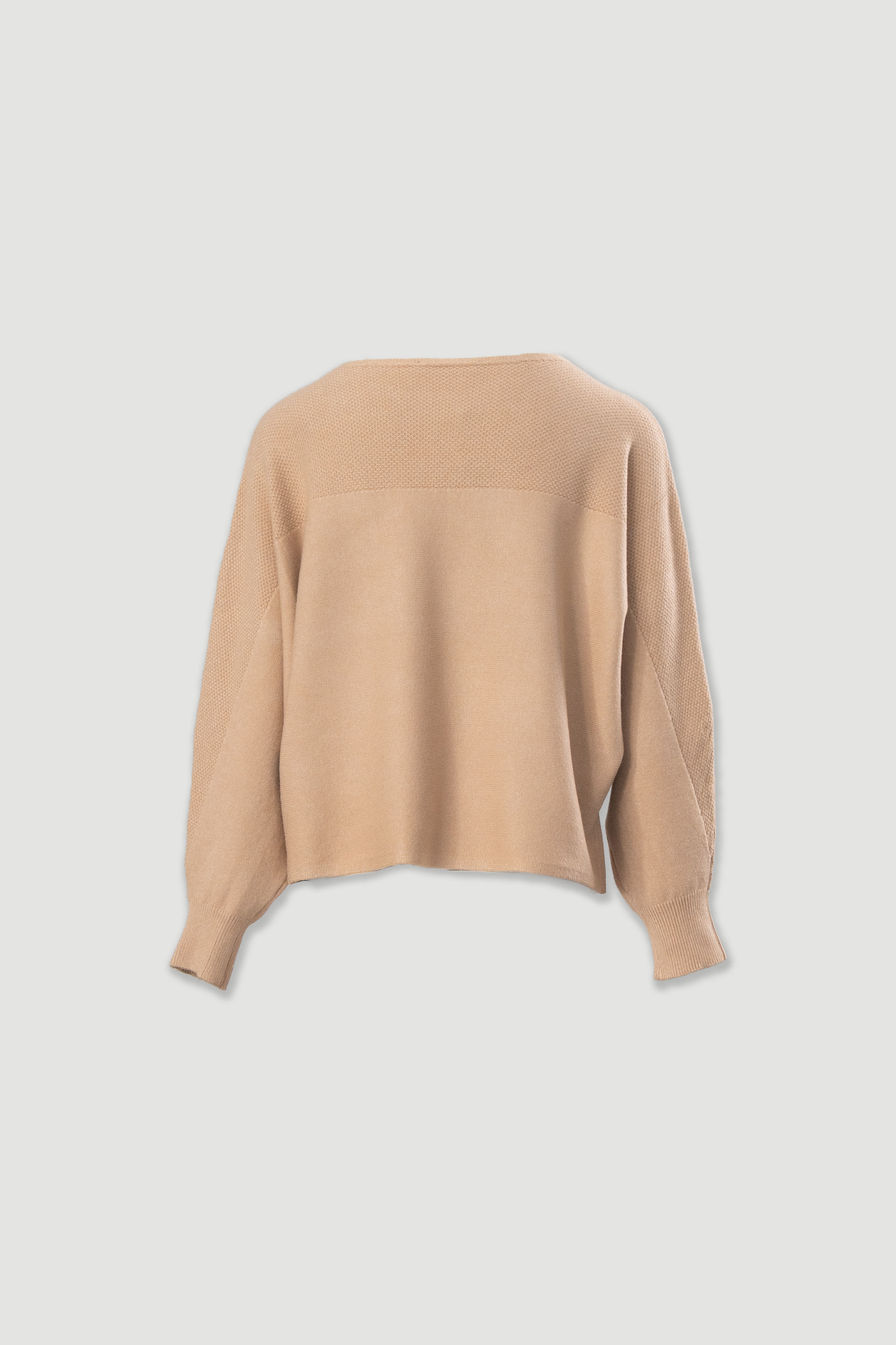 Wide-sleeve knit sweater